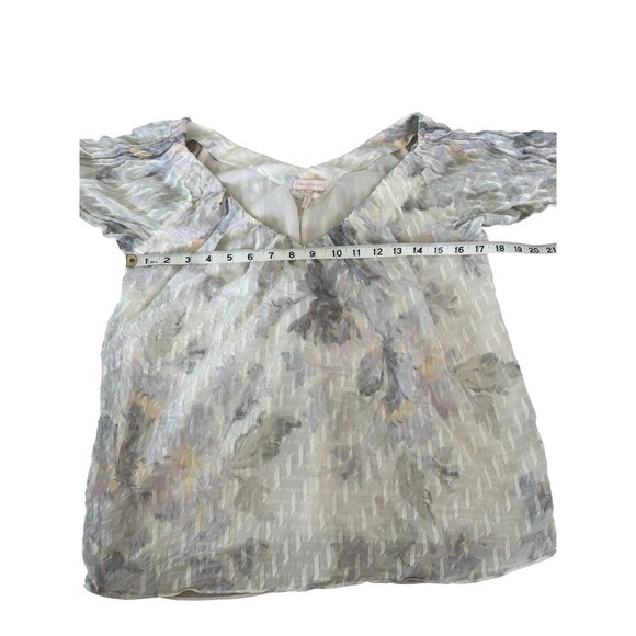 Rebecca Taylor Silk Floral Blouse Size Small Romantic Fairycore Feminine Texture - Picture 4 of 6